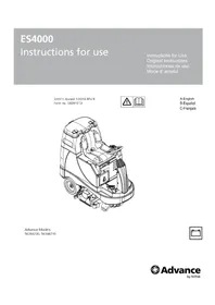 Notice ADVANCE ES4000 Autolaveuse