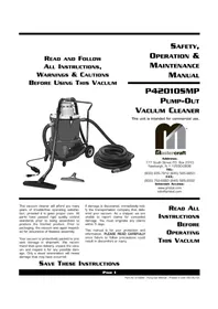 Notice MASTERCRAFT P42010SMP Aspirateur