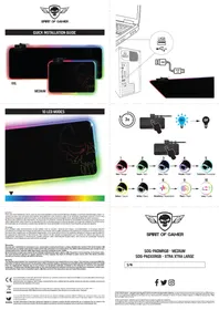 Notice SPIRIT OF GAMER SOGPADXXRGB Tapis de souris gaming