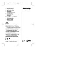 Notice Bavaria by Einhell BHR 100 F Nettoyeur haute pressio