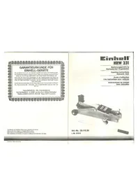 EINHELL HRW 231 - Cric hydraulique
