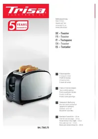 Notice TRISA CRISPY TOAST 7363.75 Grille pain