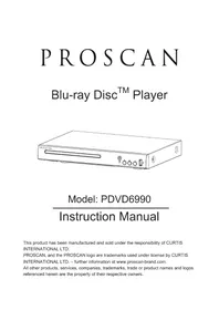 Notice Proscan PDVD6990 DVD player