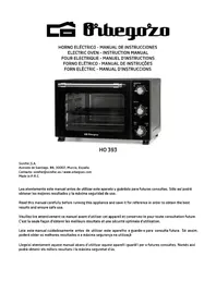 Notice Orbegozo HO 393 Forn