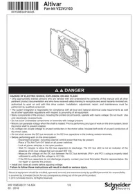 Notice SCHNEIDER ALTIVAR 312 VZ3V3103 Ventilateur industriel