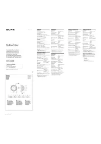 Notice SONY XSGTX120LW Haut-parleur de voiture
