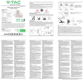 Notice V-TAC VT8094 Capteur infrarouge