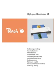 Notice Peach PL120 Machine à laminer