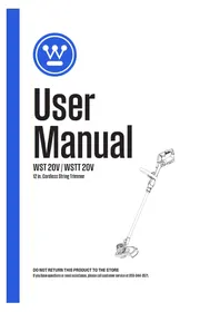 Notice WESTINGHOUSE WST20V Electric lawn mower