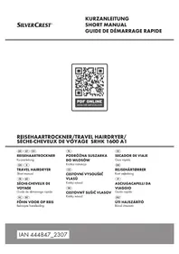 Notice SILVERCREST SRHK 1600 A1 Hajszárító