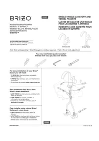 Notice Brizo SIDERNA 65080LFBNECO Robinet