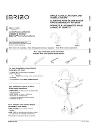 Notice Brizo SIDERNA 65480LFBN Robinet