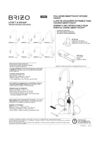 Notice Brizo LITZE 64063LFPN Robinet de cuisine
