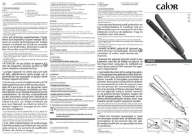 Notice CALOR OPTILISS SF3212 Fer à lisser