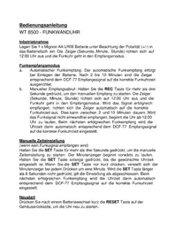 Notice TECHNOLINE WT 8500 Reloj