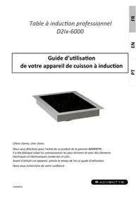 Notice Adventys D2IC 6000 Table de cuisson