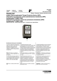 Notice SCHNEIDER HOMELINE HOM2175SB Parafoudre électrique