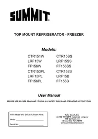 Notice Summit CTR15SSLLF2LHD Fridge