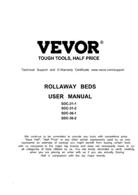 Notice Vevor SDC312 Klappbett