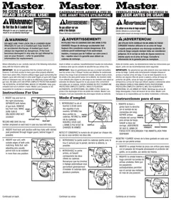 Notice Master Lock 90DSPT Serrure