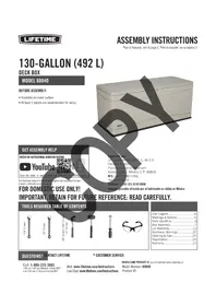 Notice Lifetime 60040 Coffre de rangement extérieur