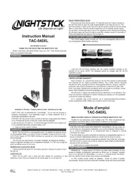 Notice NightStick TAC540XL Lampe de poche