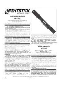 Notice NightStick MINITAC PRO MT200 Lampe de poche