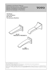 Notice TOTO TBG09001U Robinetterie