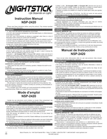 Notice NightStick NSP2420RX Lampe