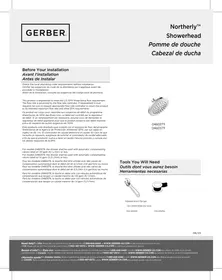 Notice Gerber NORTHERLY D460279 Pomme de douche