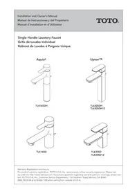 Notice TOTO UPTON TL630SDH12 Robinet