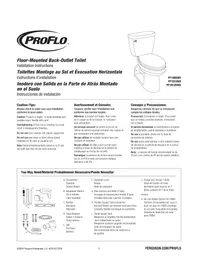 Notice ProFlo PF1912RWH Toilette