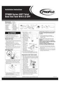 Notice ProFlo PF9803WH Toilette