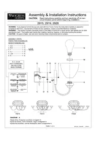 Notice Progress Lighting P2928 Éclairage