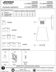 Notice Progress Lighting P300502 Éclairage