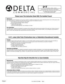 Notice DELTA 21T143 Robinetterie