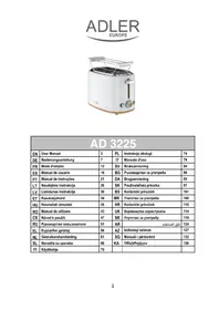 Notice ADLER AD 3225 Prăjitor de pâine