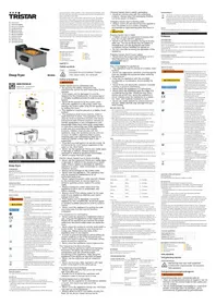 Notice TRISTAR FR9334 Friteuse
