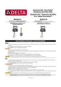 Notice DELTA 063267A Filtre électrique