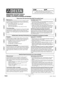 Notice DELTA 23C625 Robinetterie