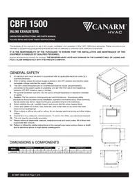 Notice Canarm CBFI1500 Ventilateur