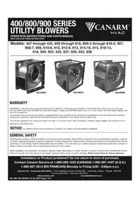 Notice Canarm 936 Ventilateur industriel