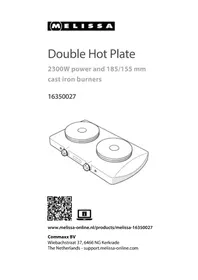 Notice Melissa 16350027 Cuisinière