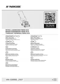 Notice PARKSIDE PBRM 39 E4 Sekačka na trávu