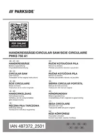 Notice PARKSIDE PHKS 750 A1 Sega elettrica