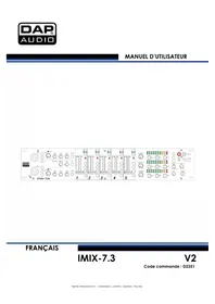 Notice DAP-Audio IMIX7.3 Table de mixage