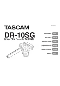 Notice TASCAM DR10SG Enregistreur audio