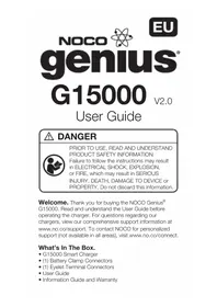 Notice NOCO GENIUS G15000 Зарядное устройство для батареек