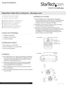 Notice StarTech.com ST124W Recepteur