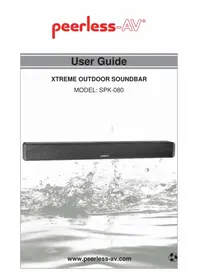 Notice Peerless-AV XTREME SPK080 Barra de sonido